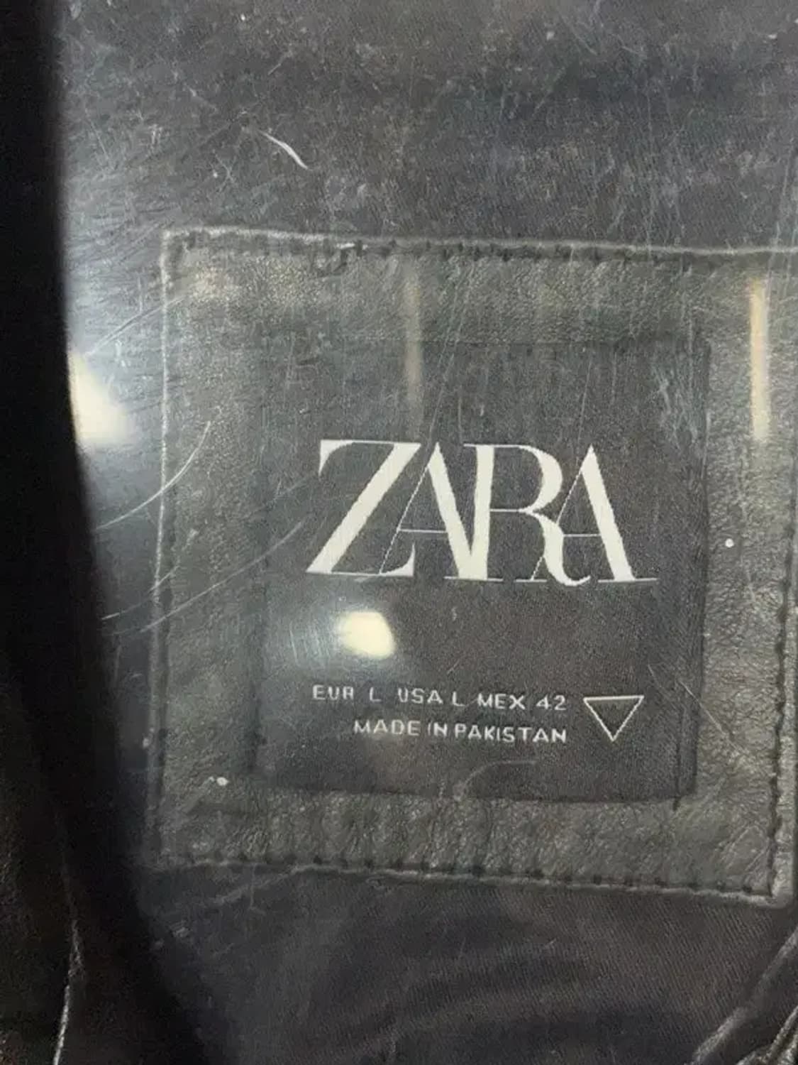 자라 블랙 양가죽 램스킨 라이더 자켓 L 상품이미지7