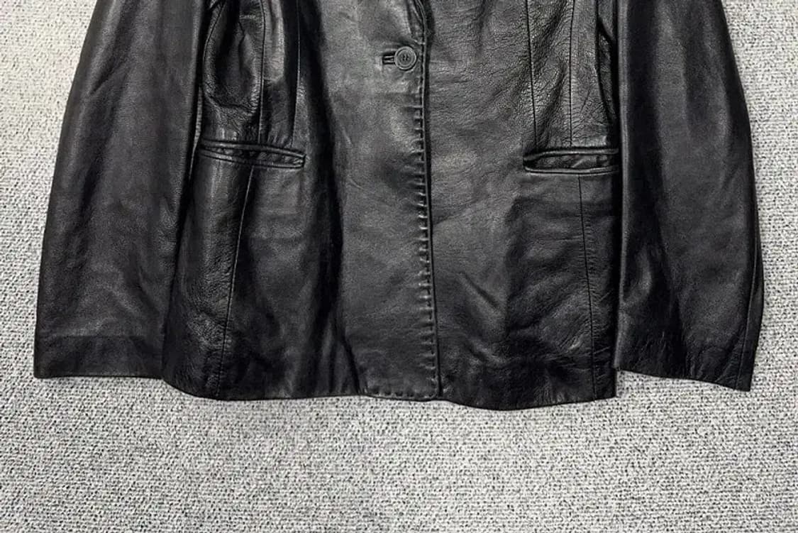 빈티지 이태리 원버튼 가죽 블레이저 S 상품이미지4