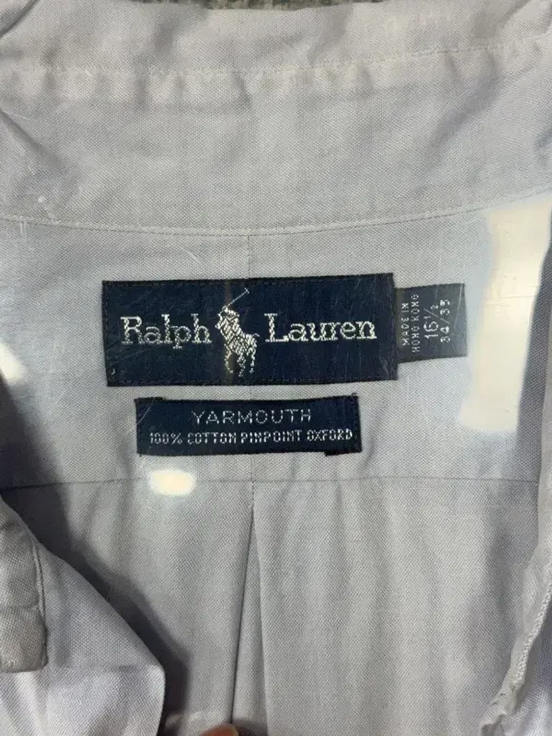 폴로 야머스핏 라이트 블루 오버 사이즈 셔츠 34/35 상품이미지8