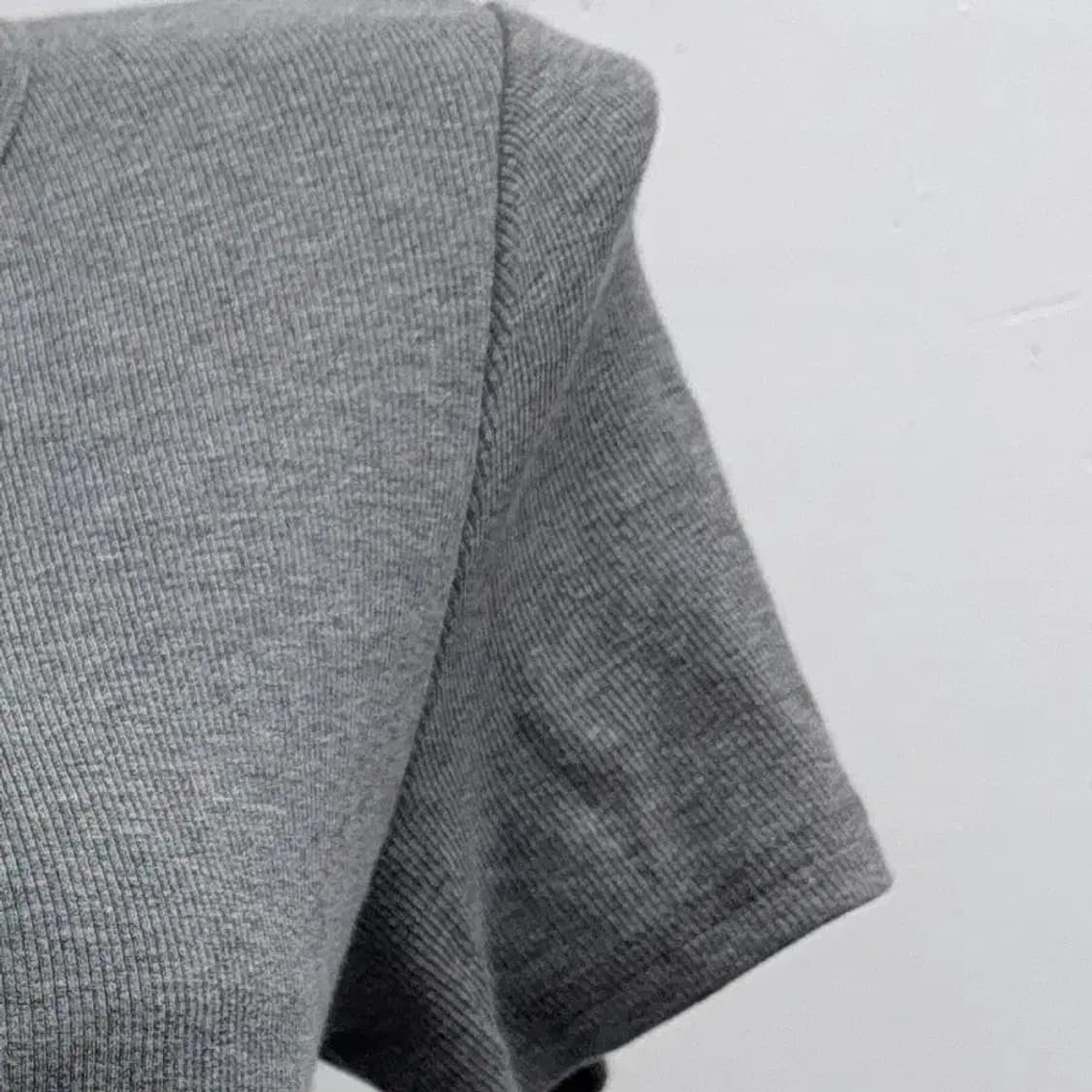 그레이 레이스 딱붙 반팔티 S 상품이미지5