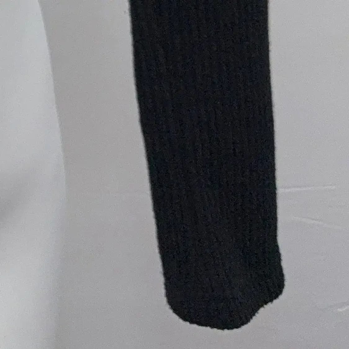 블랙 골지 후드집업 S 상품이미지5