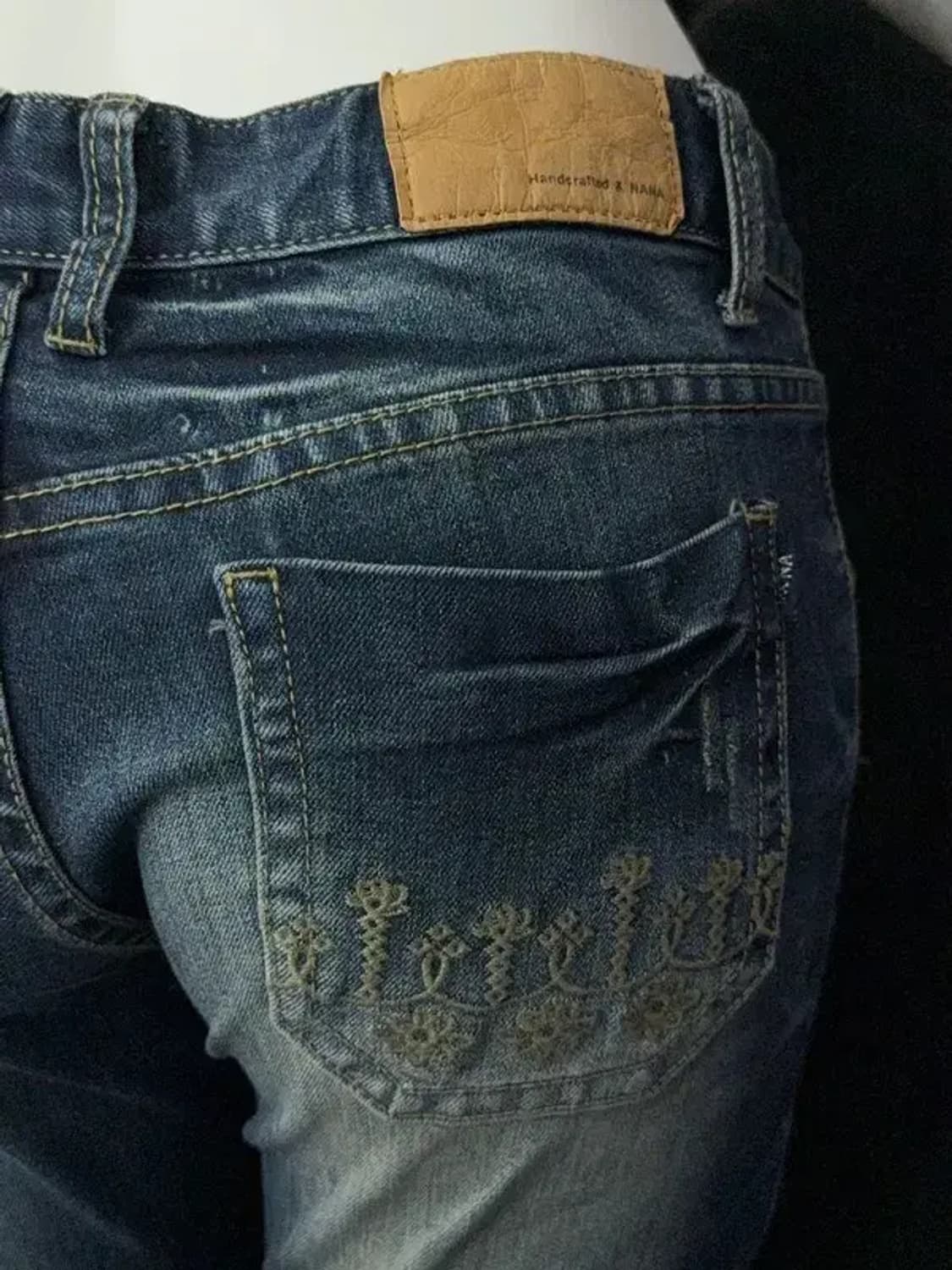 네이비 백자수 부츠컷 청바지 27 상품이미지5