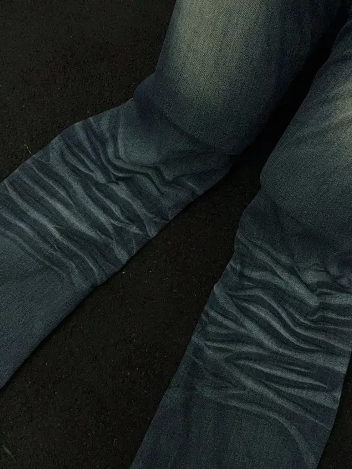 네이비 백자수 부츠컷 청바지 27 상품이미지6