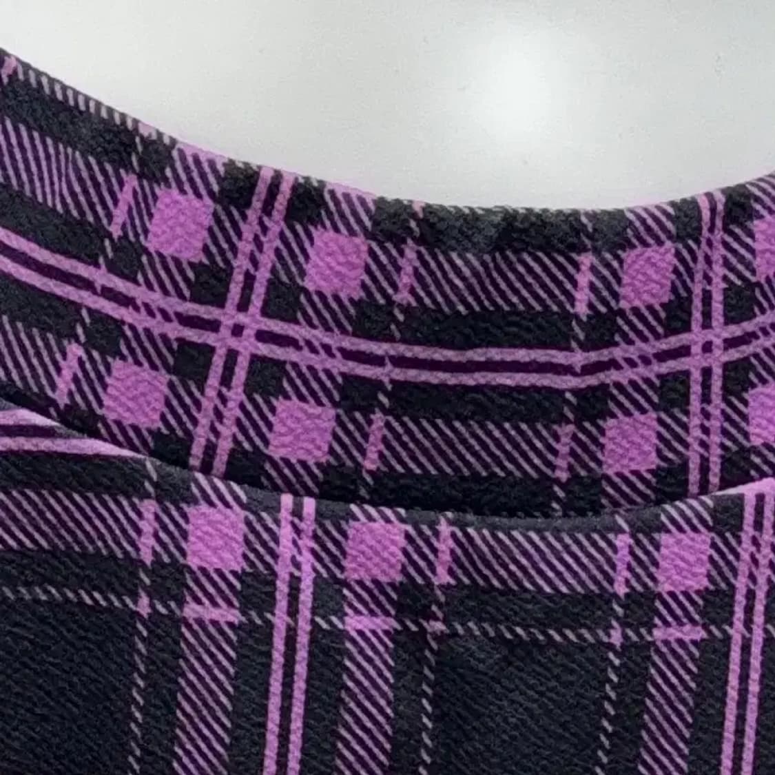 체크 퍼플 미니스커트 F 상품이미지3