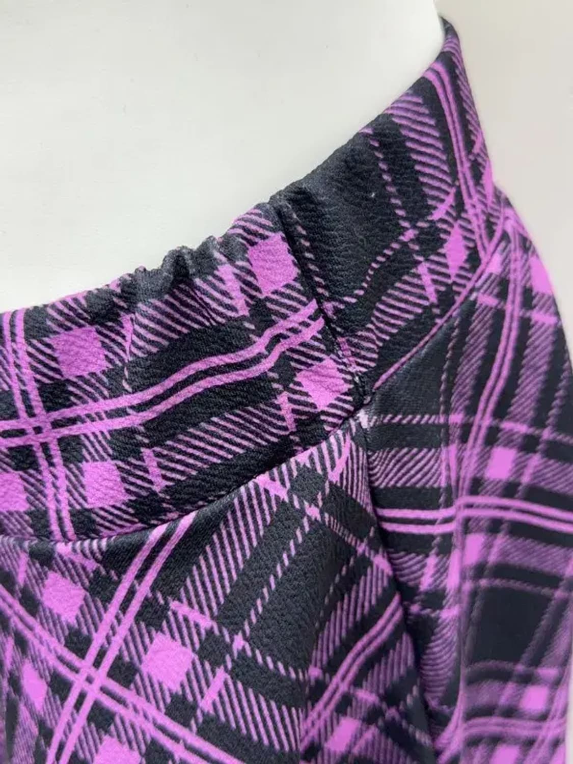 체크 퍼플 미니스커트 F 상품이미지7