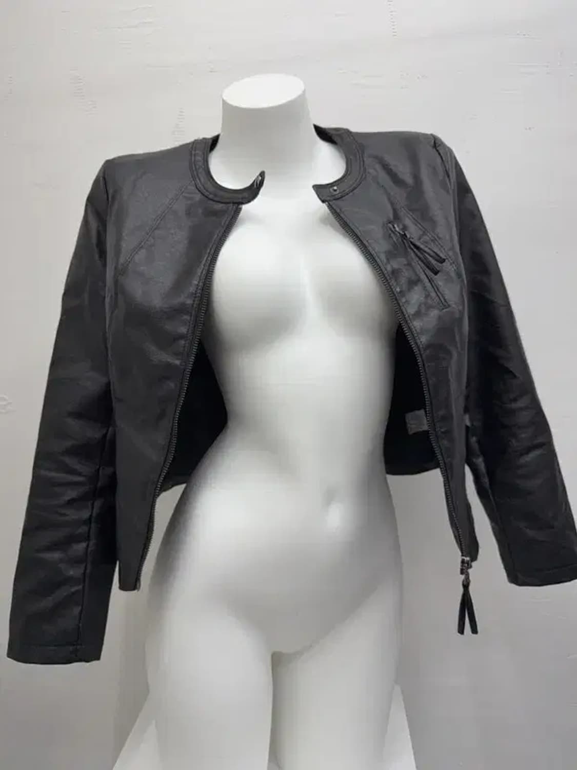 차이나넥 블랙 가죽 자켓 4 상품이미지2