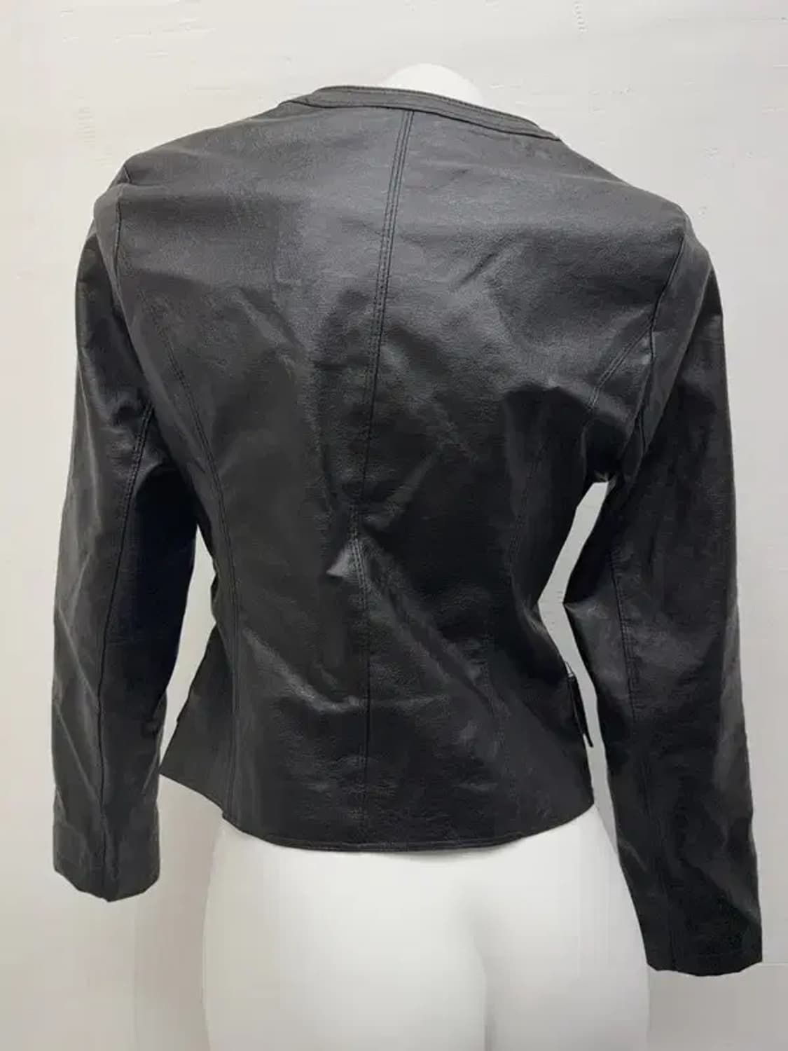 차이나넥 블랙 가죽 자켓 4 상품이미지3