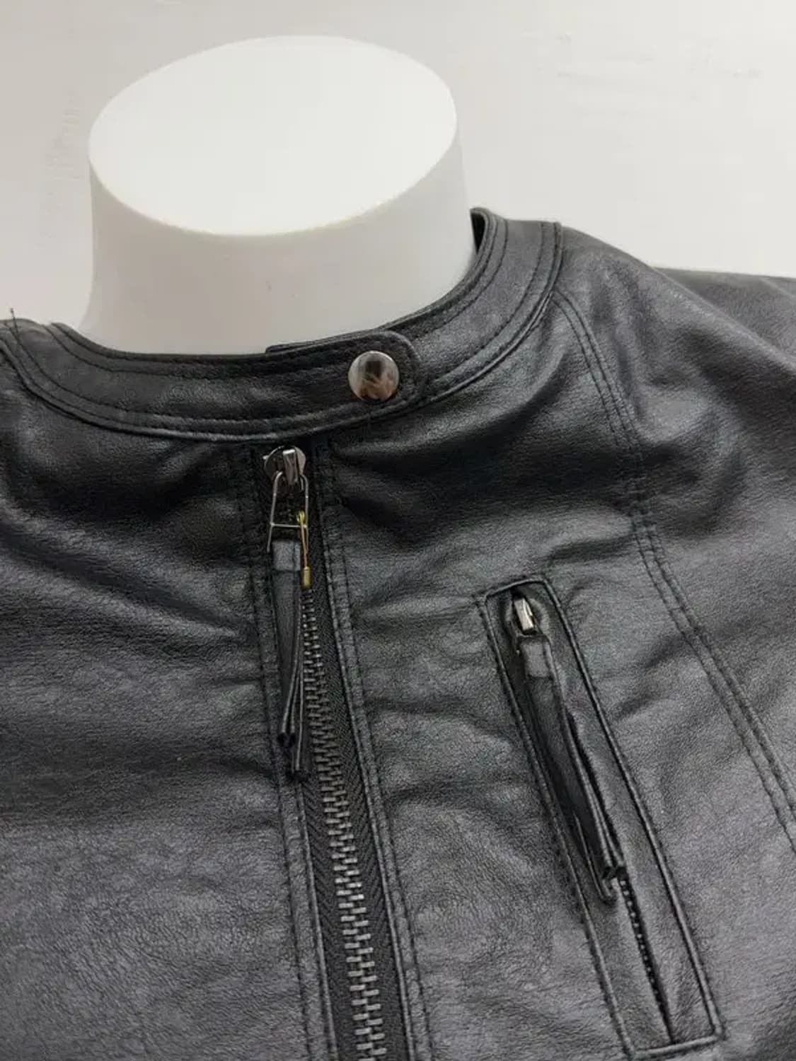 차이나넥 블랙 가죽 자켓 4 상품이미지7