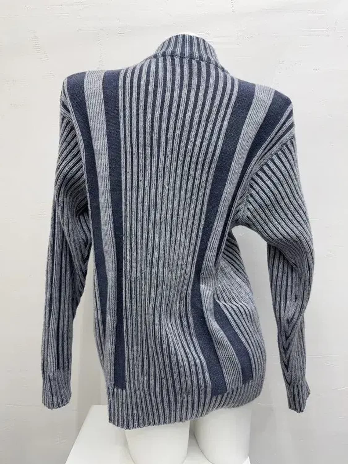 스트라이프 블루 집업 L 상품이미지3