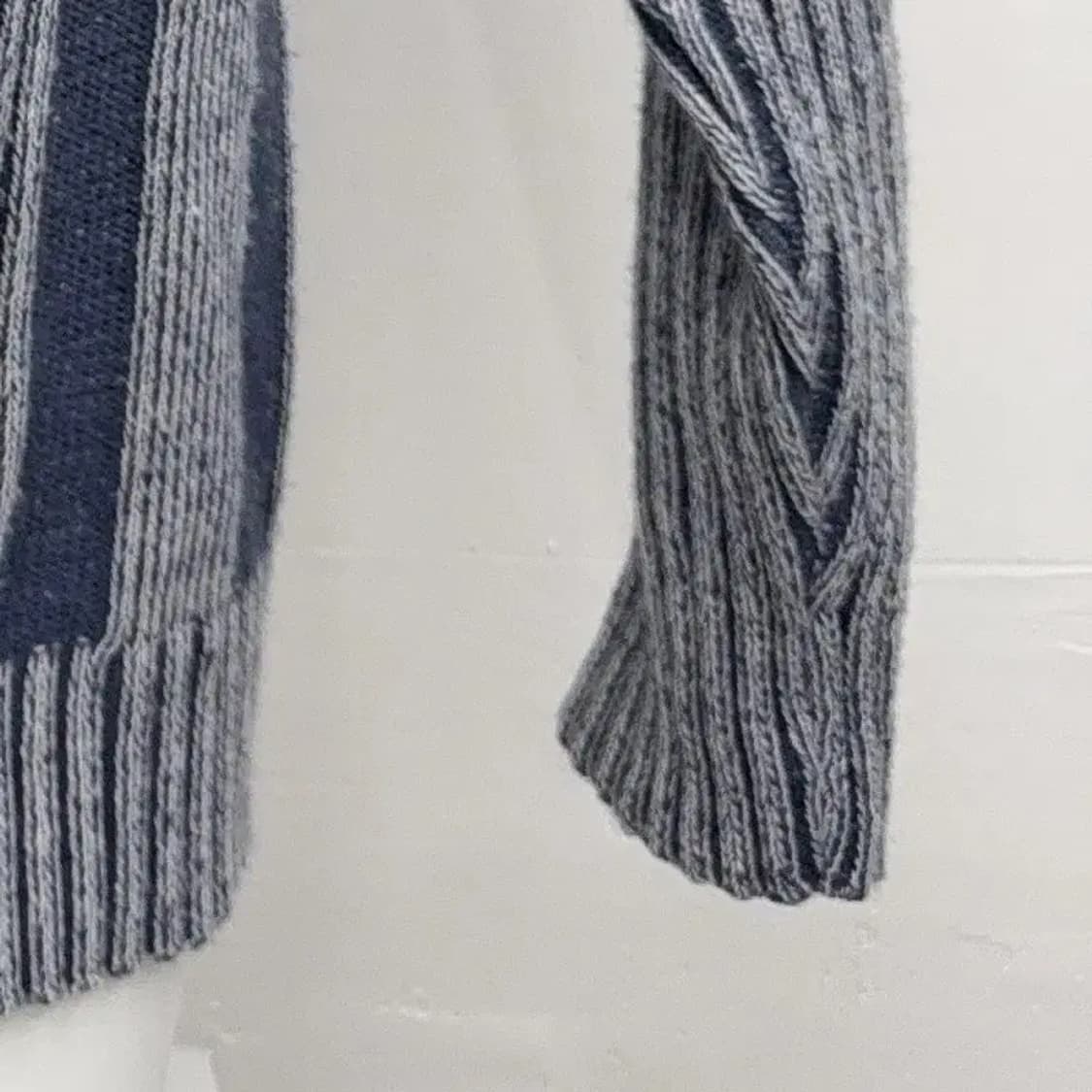 스트라이프 블루 집업 L 상품이미지5