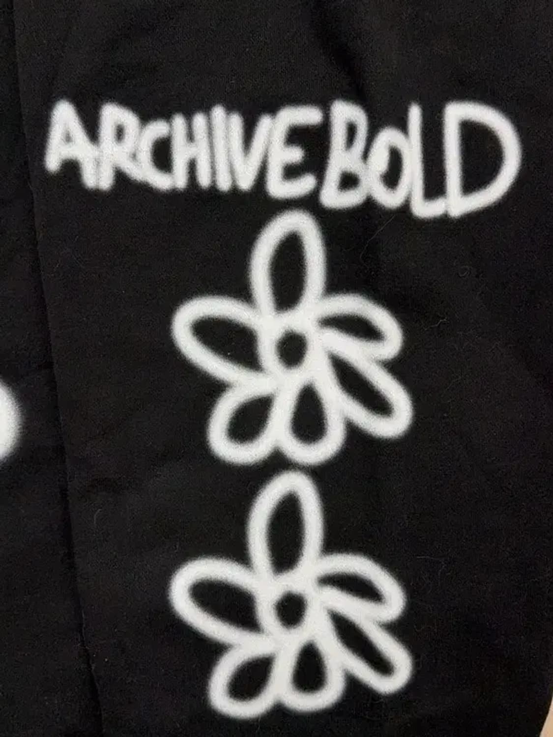 아카이브 볼드 프린팅 블랙 밴딩 팬츠 L 상품이미지7