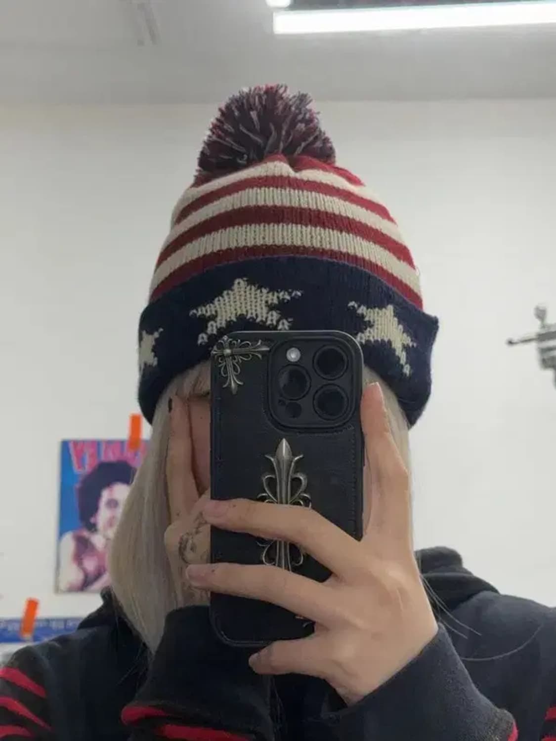 LA 성조기 블루 비니 F 상품이미지1