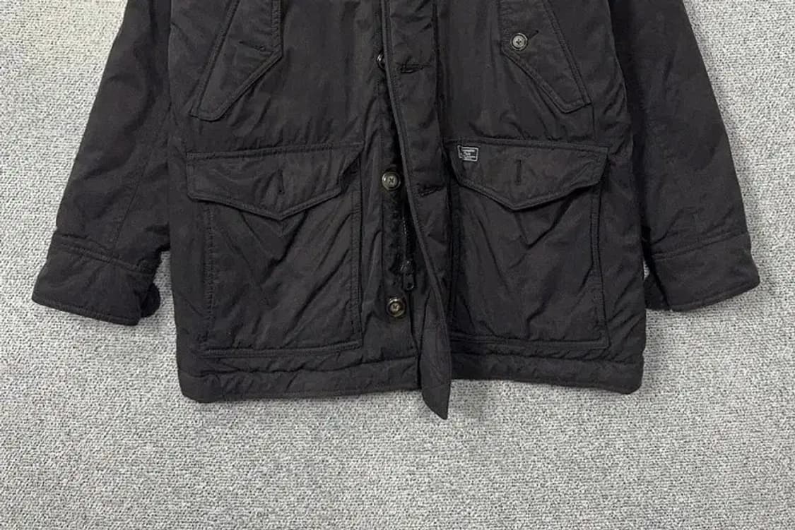 아베크롬비 블랙 후드 퍼 파카 패딩 M 상품이미지4