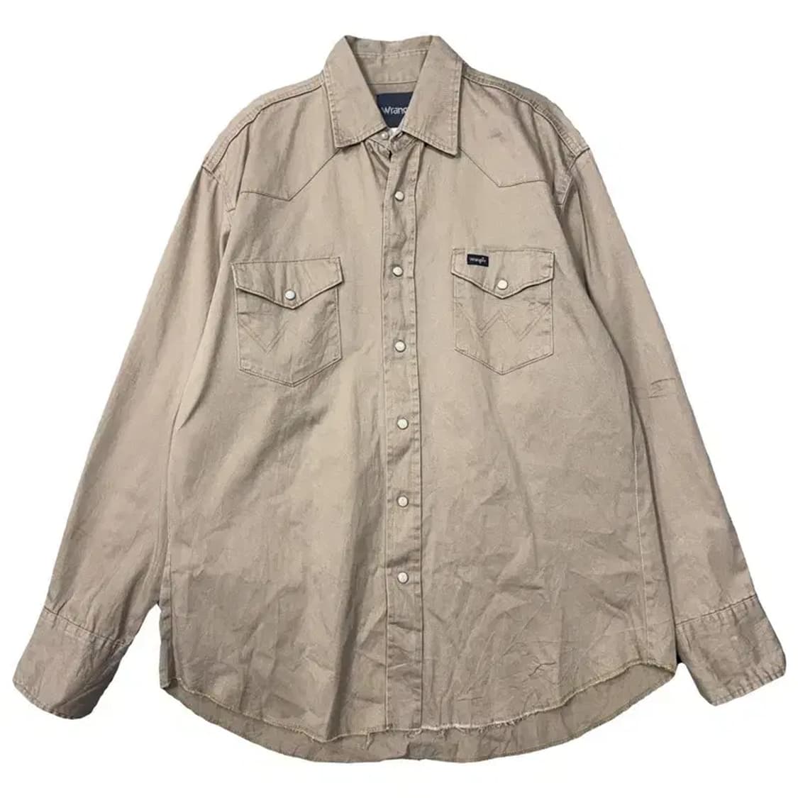 랭글러 빈티지 베이지 웨스턴 셔츠 L 상품이미지1