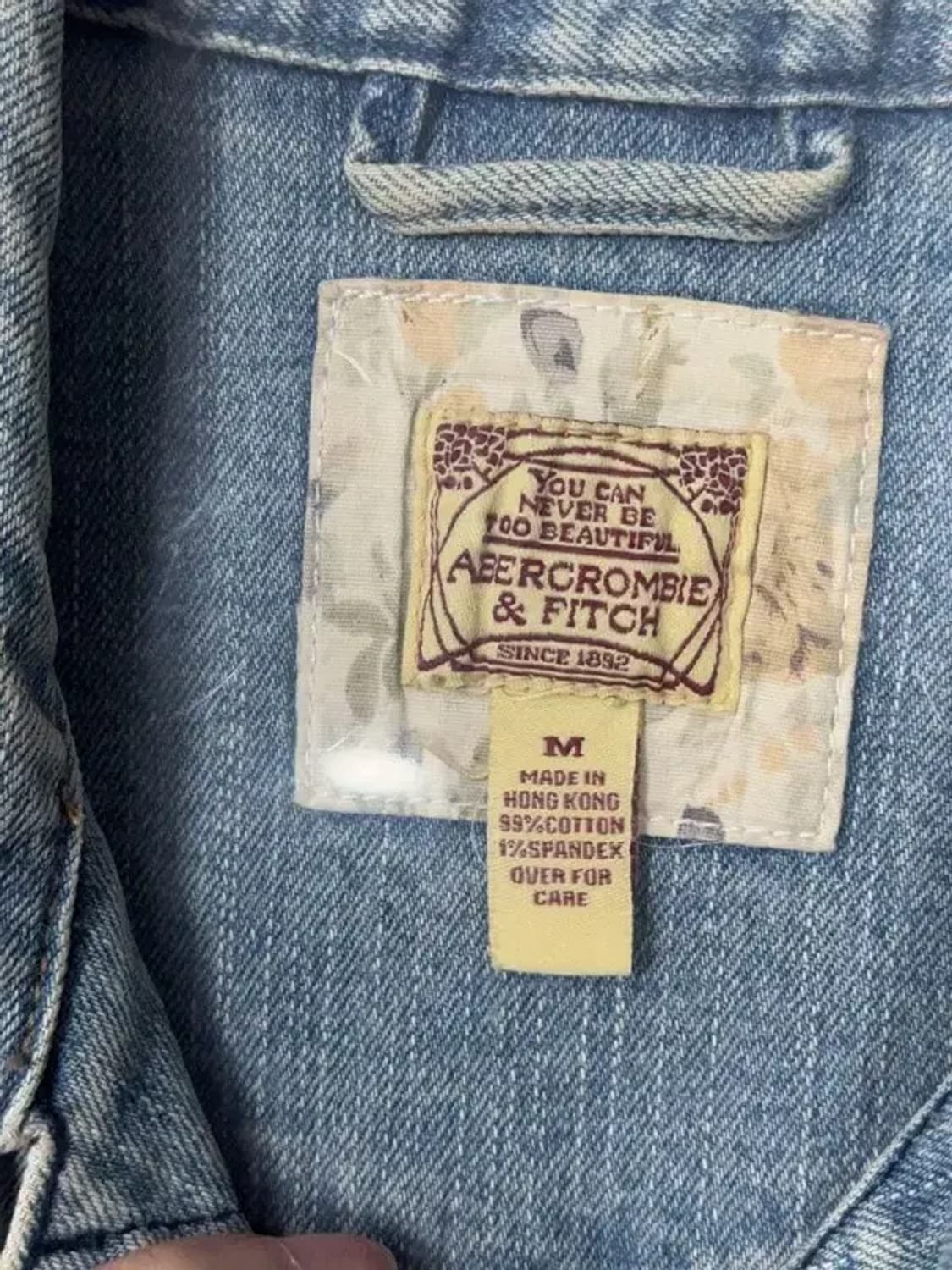 아베크롬비 Y2K 연청 디테일 데님 자켓 M 상품이미지8