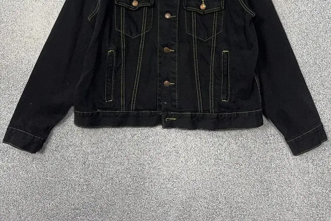 빈티지 블랙 스티치 데님 자켓 M 상품이미지4