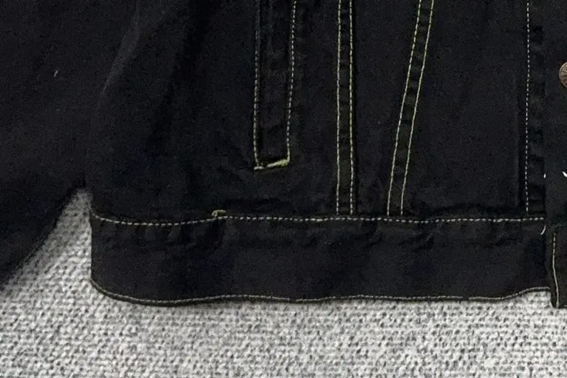 빈티지 블랙 스티치 데님 자켓 M 상품이미지6