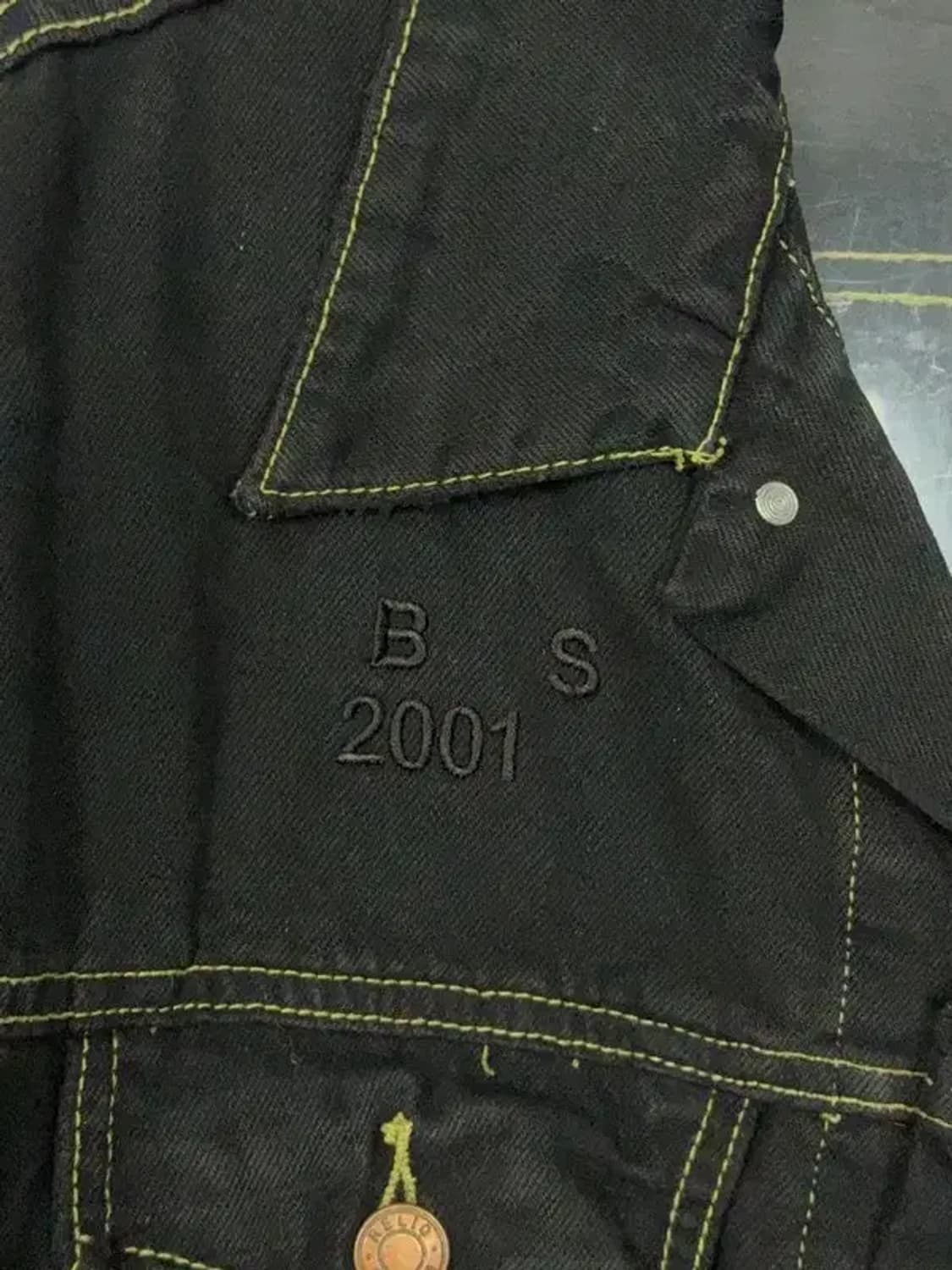 빈티지 블랙 스티치 데님 자켓 M 상품이미지8