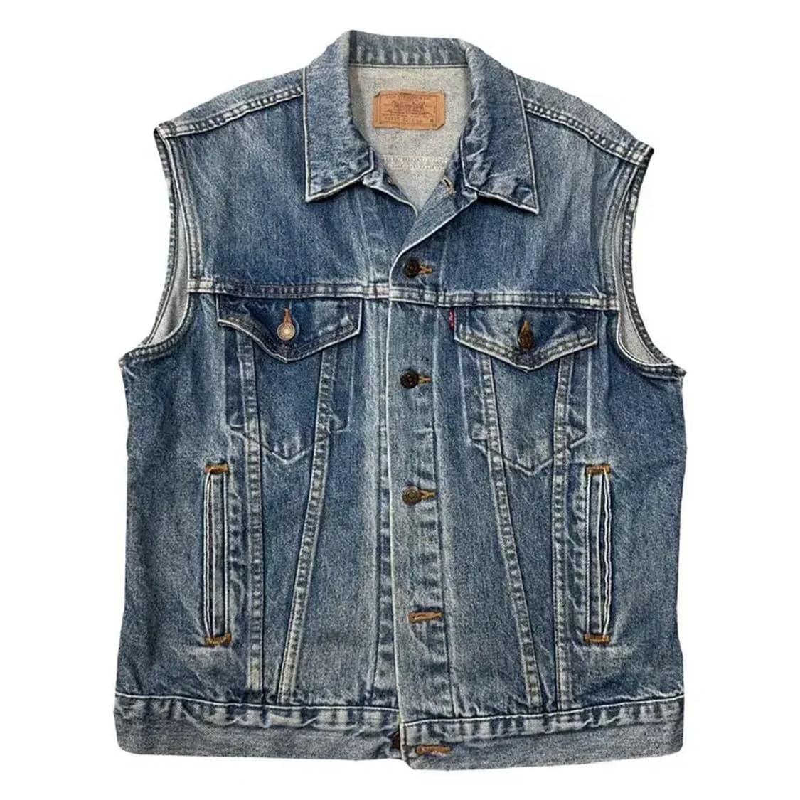 리바이스 빈티지 워싱 데님 조끼 M 상품이미지1