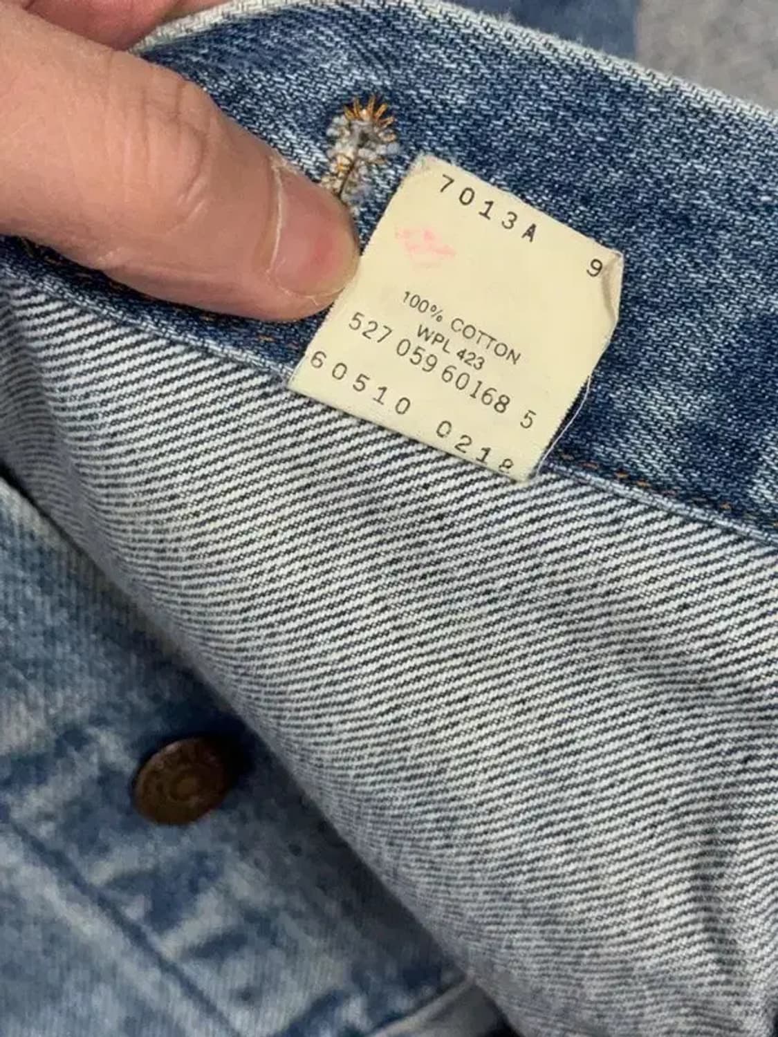 리바이스 빈티지 워싱 데님 조끼 M 상품이미지10