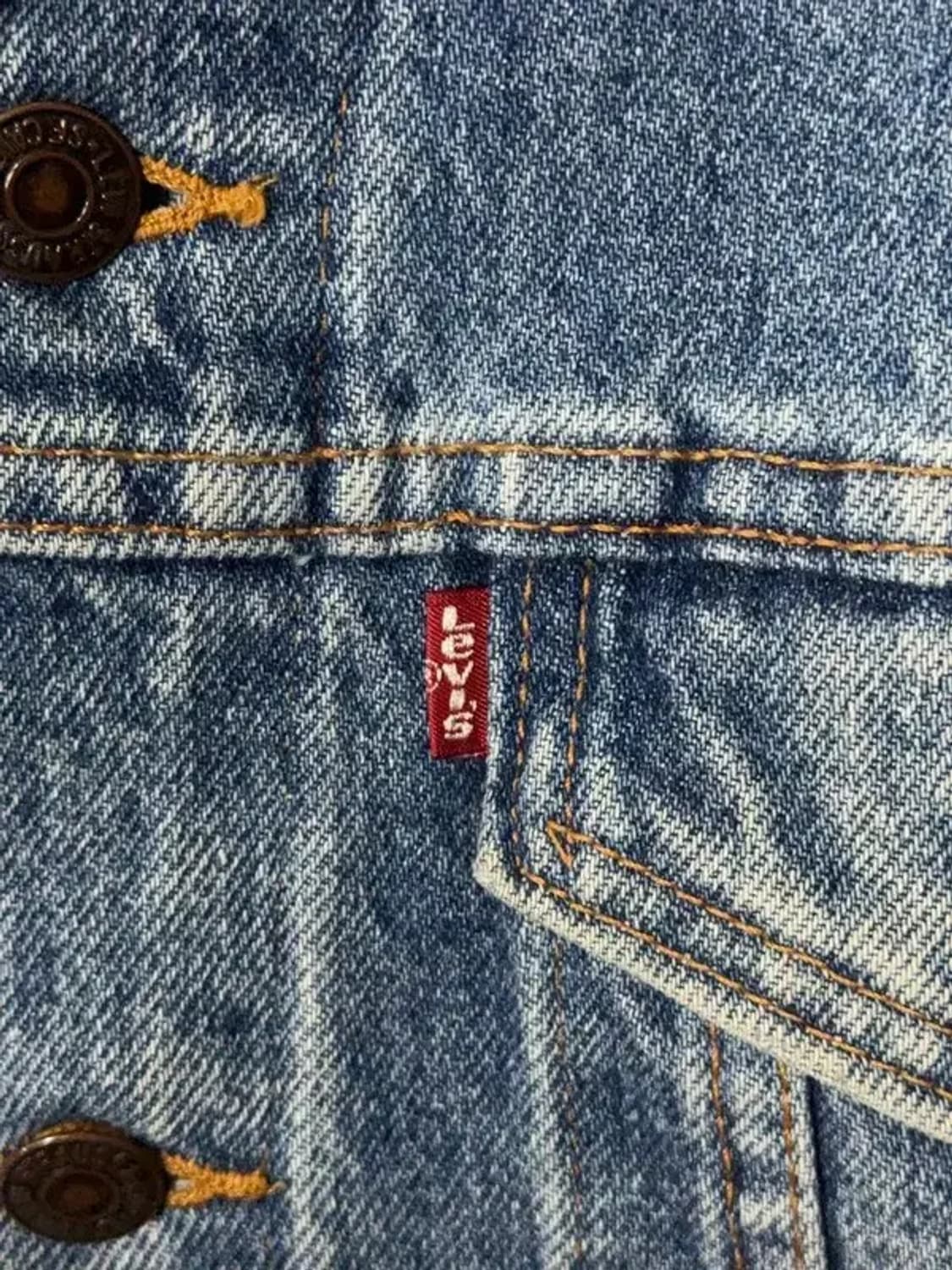 리바이스 빈티지 워싱 데님 조끼 M 상품이미지7