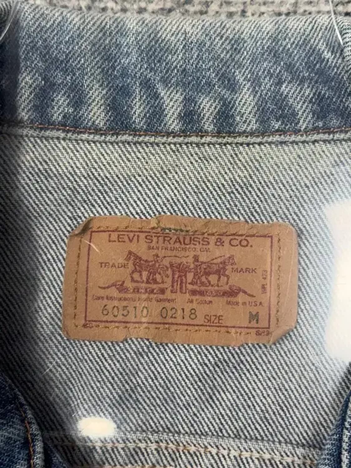 리바이스 빈티지 워싱 데님 조끼 M 상품이미지8