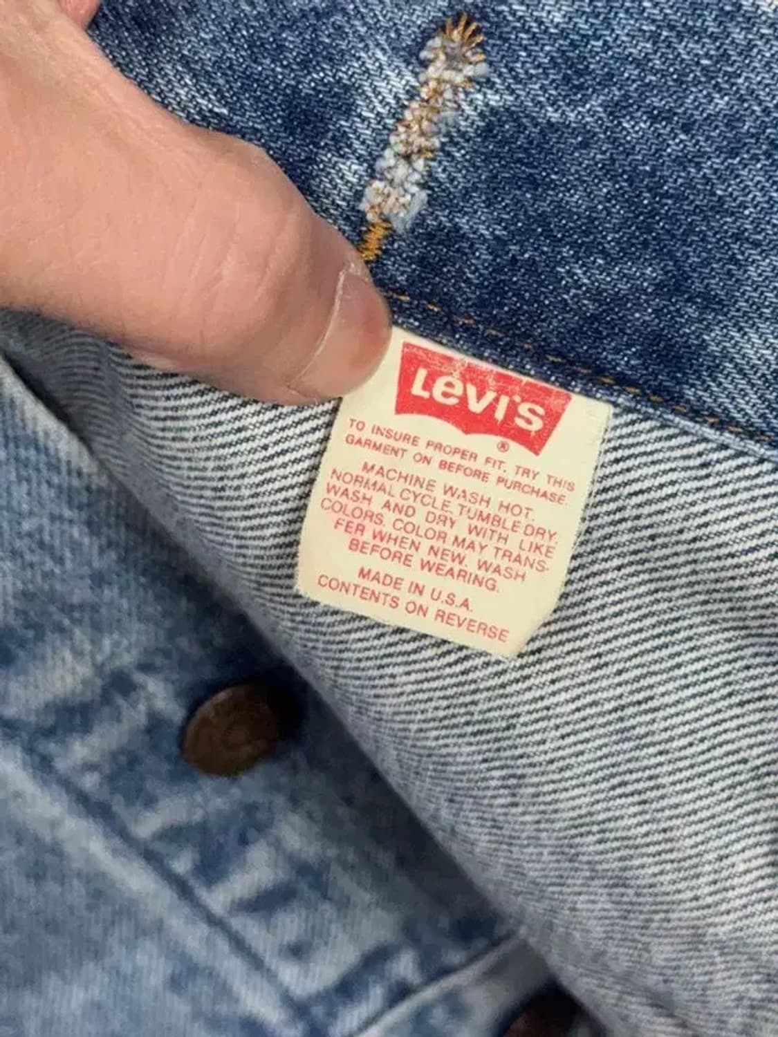 리바이스 빈티지 워싱 데님 조끼 M 상품이미지9