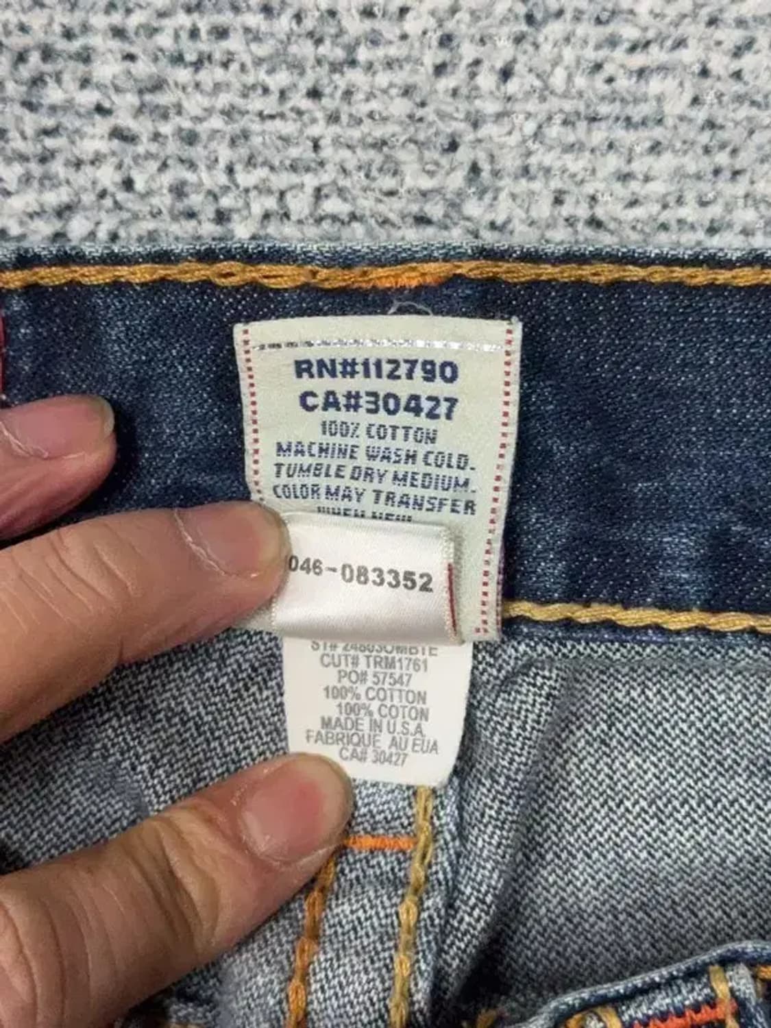 트루릴리젼 워싱 스티치 빈티지 Y2K 부츠컷 데님팬츠 32 상품이미지10