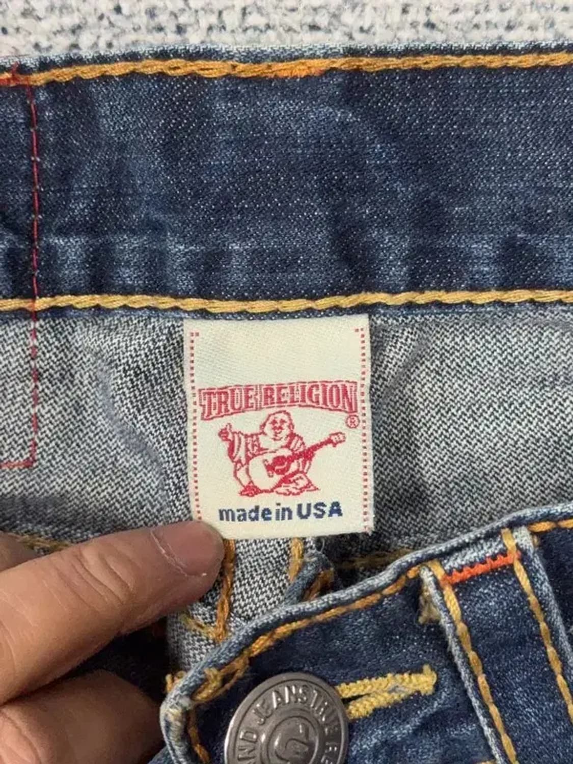 트루릴리젼 워싱 스티치 빈티지 Y2K 부츠컷 데님팬츠 32 상품이미지8