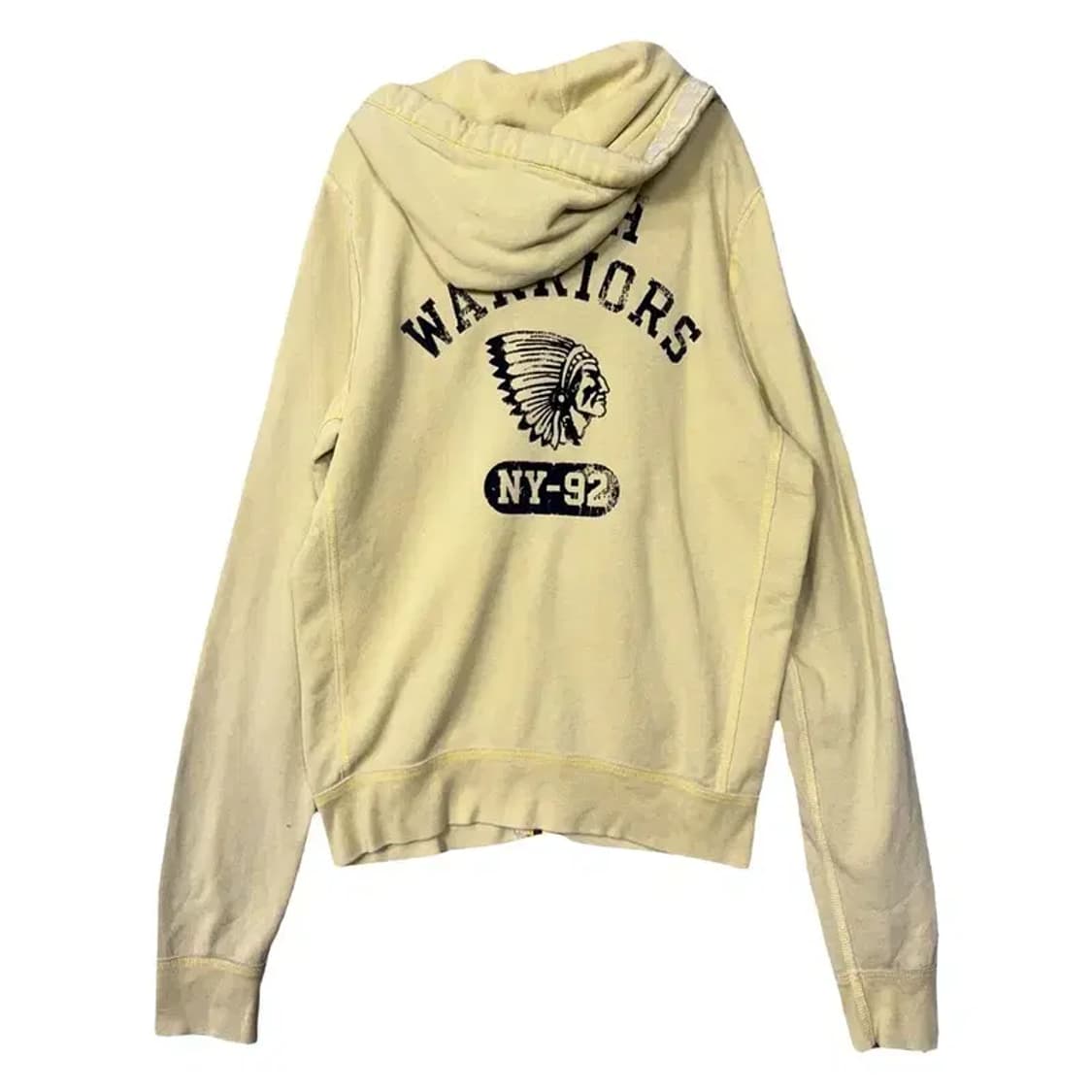 아베크롬비 y2k 자수 로고 옐로우 후드 집업 L 상품이미지2