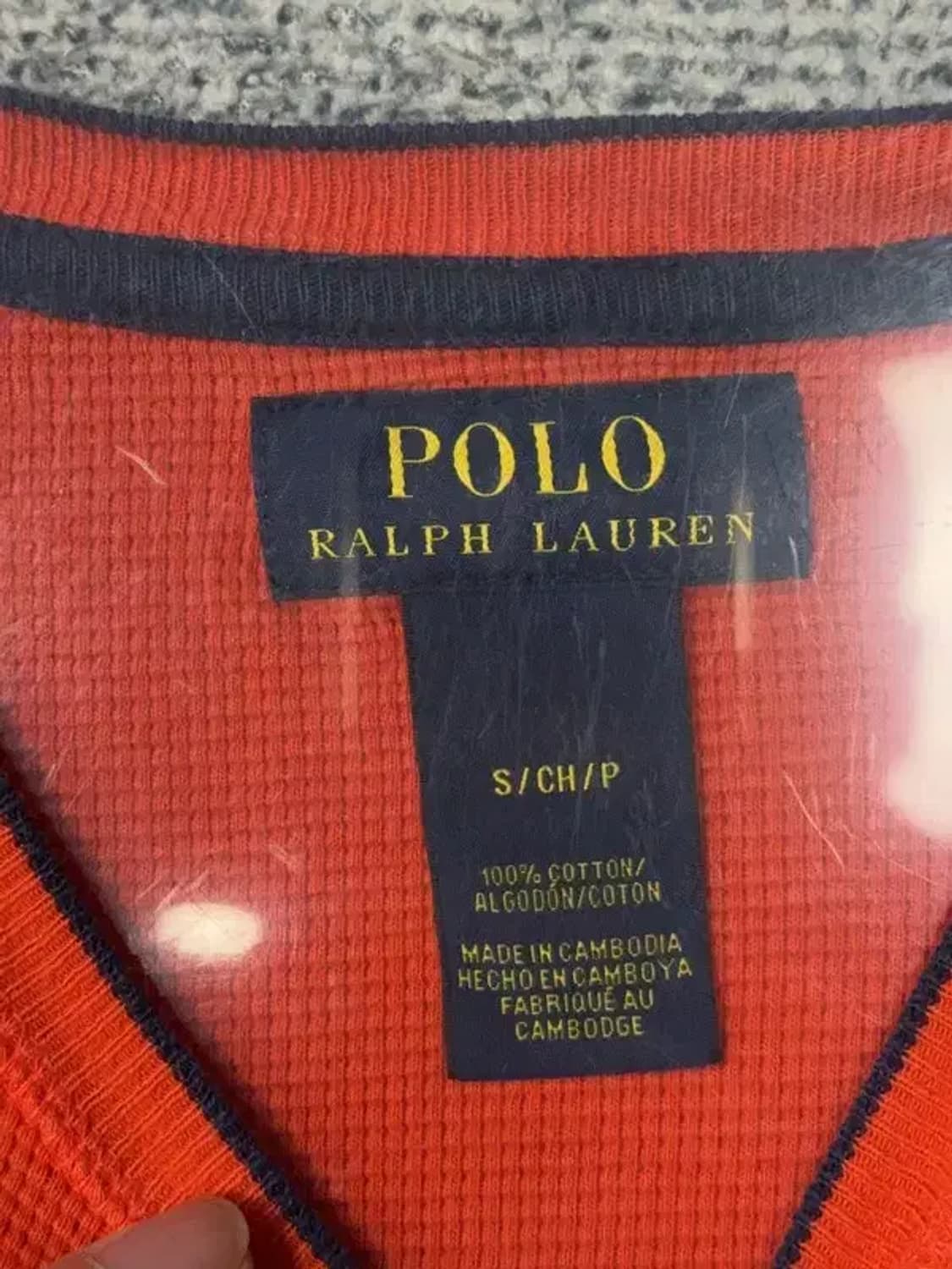 폴로 오렌지 로고 와플 코튼 긴팔티 S/CH/P 상품이미지7