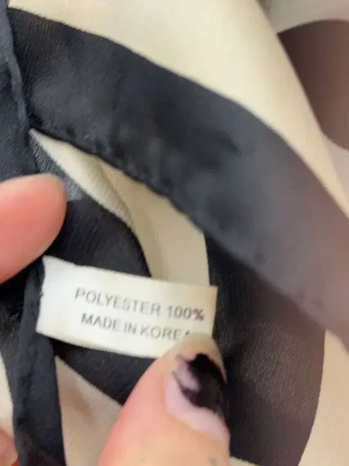 블랙 아이보리 줄무늬 스카프 상품이미지4