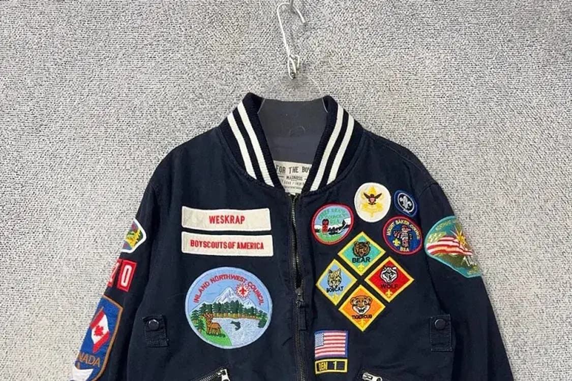 포더보이즈 빈티지 패치 단가라 바시티 M 상품이미지3