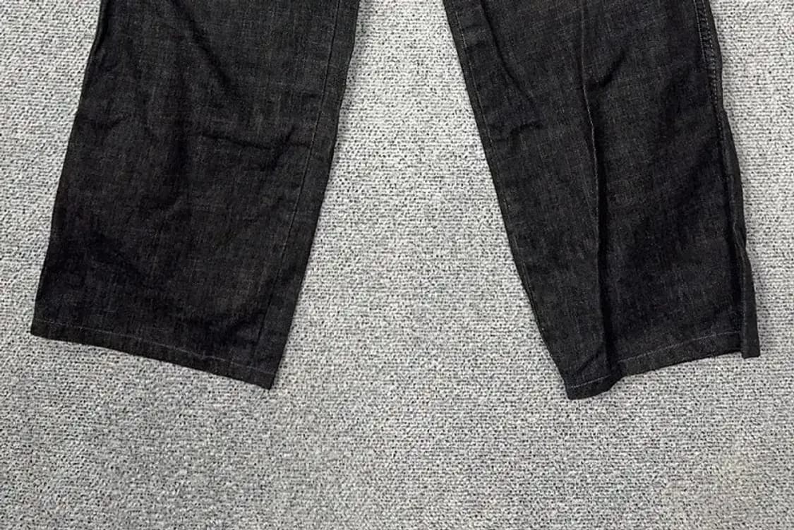 푸부 Y2K 흑청 워싱 디테일 데님팬츠 76 상품이미지5