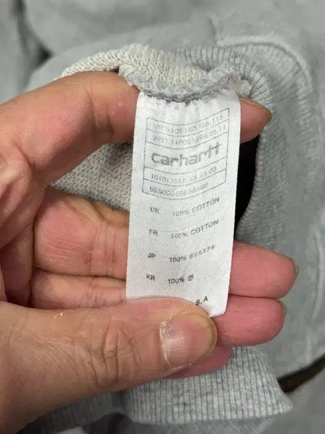 칼하트 라이트 그레이 오버핏 후드 집업 XL 상품이미지8