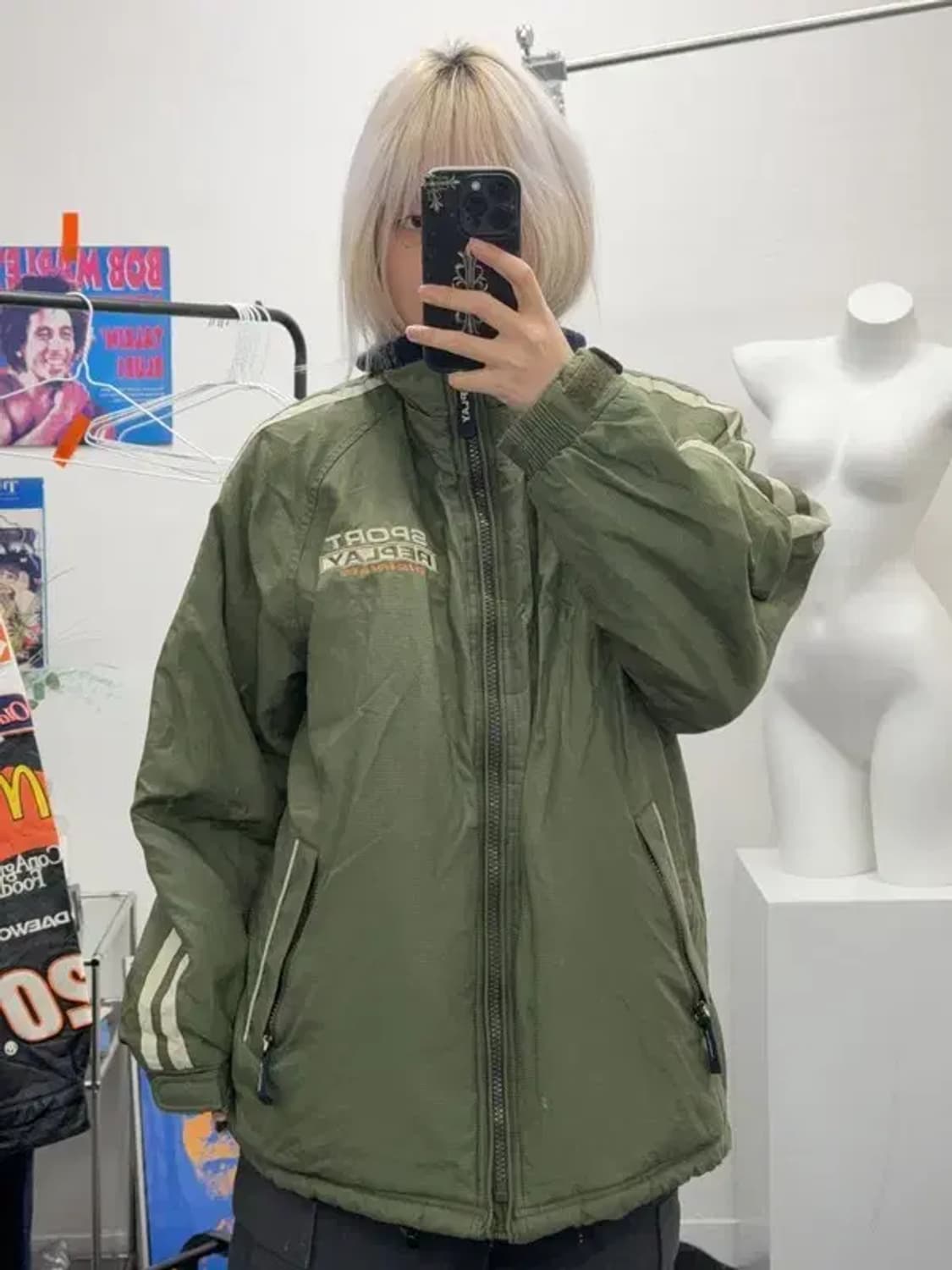 올드스쿨 카키 야상 자켓 95 상품이미지1