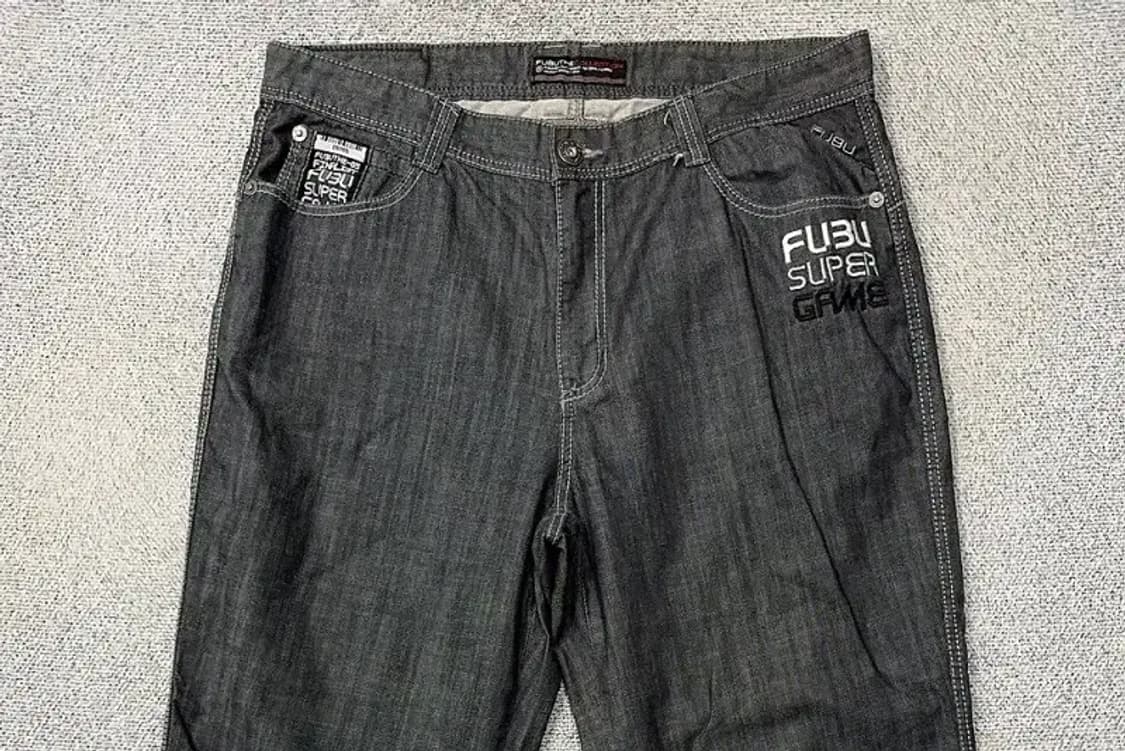 푸부 흑청 생지 빈티지 오버 사이즈 청바지 38 상품이미지3