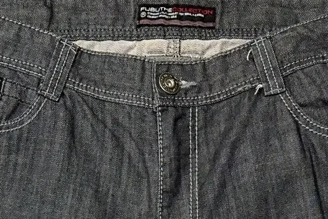 푸부 흑청 생지 빈티지 오버 사이즈 청바지 38 상품이미지5