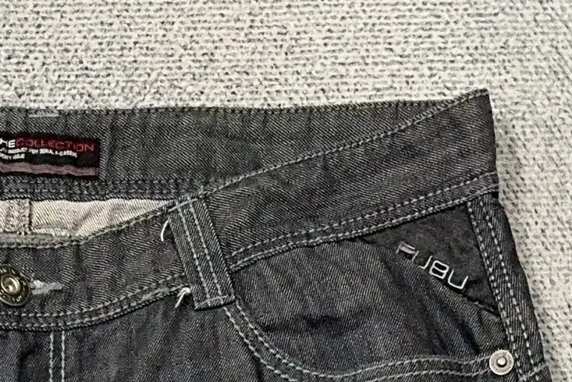 푸부 흑청 생지 빈티지 오버 사이즈 청바지 38 상품이미지6