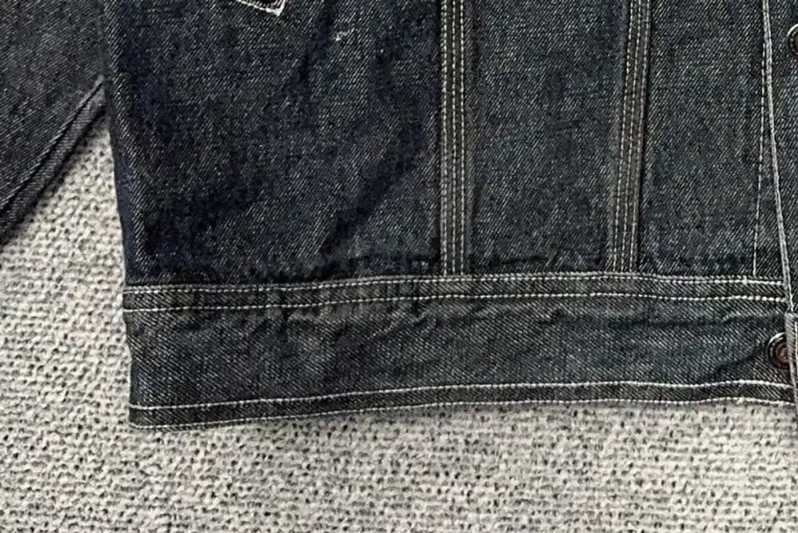 로카웨어 자수 로고 진청 스티치 데님 자켓 L 상품이미지6