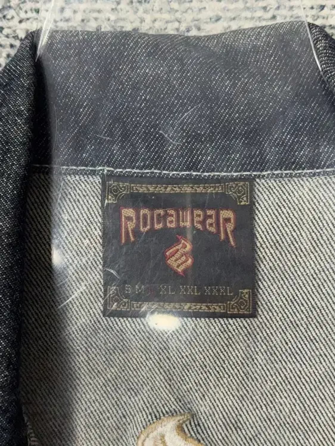 로카웨어 자수 로고 진청 스티치 데님 자켓 L 상품이미지9