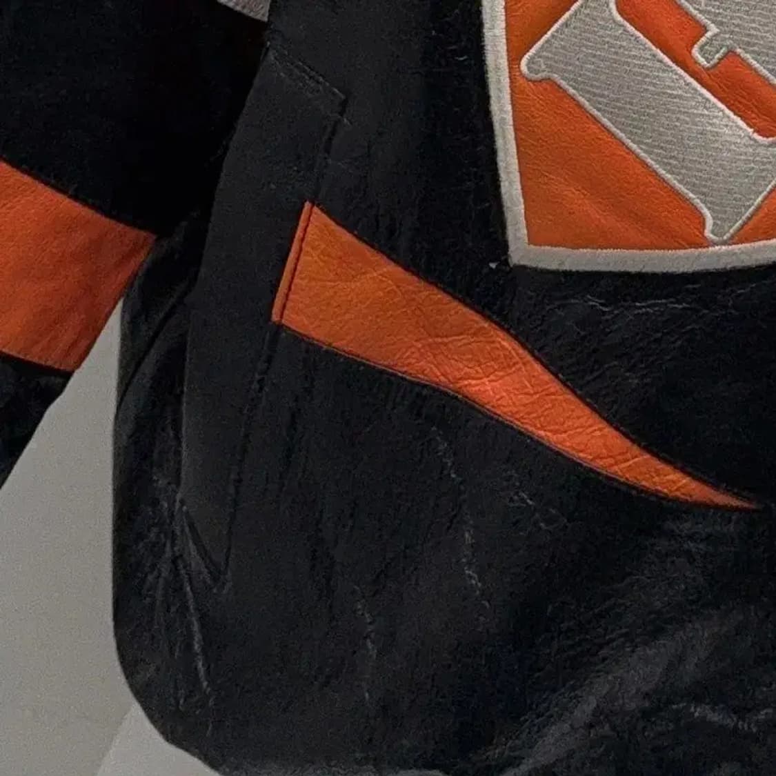 프린팅 오렌지 패치 라이더 자켓 상품이미지6