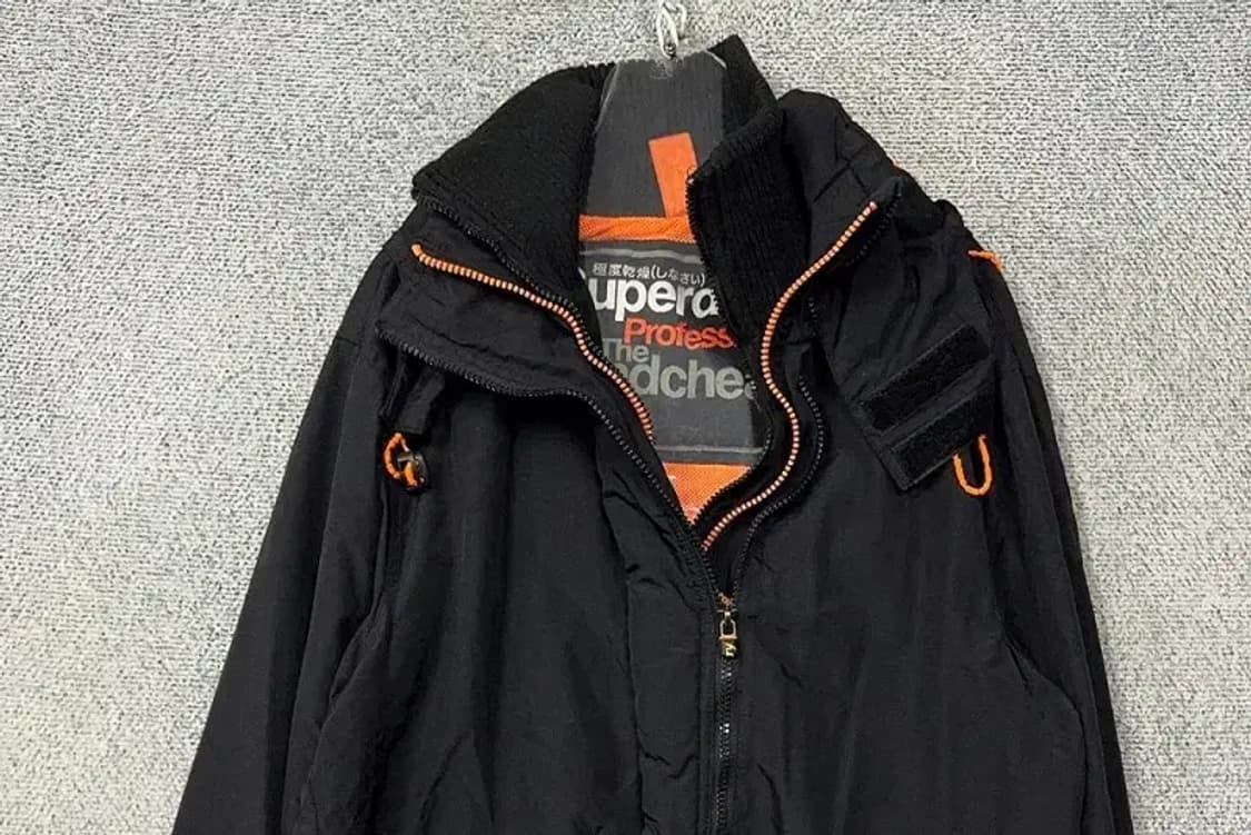수퍼드라이 3-ZIP 빈티지 블랙 테크웨어 바람막이 윈드자켓 M 상품이미지3