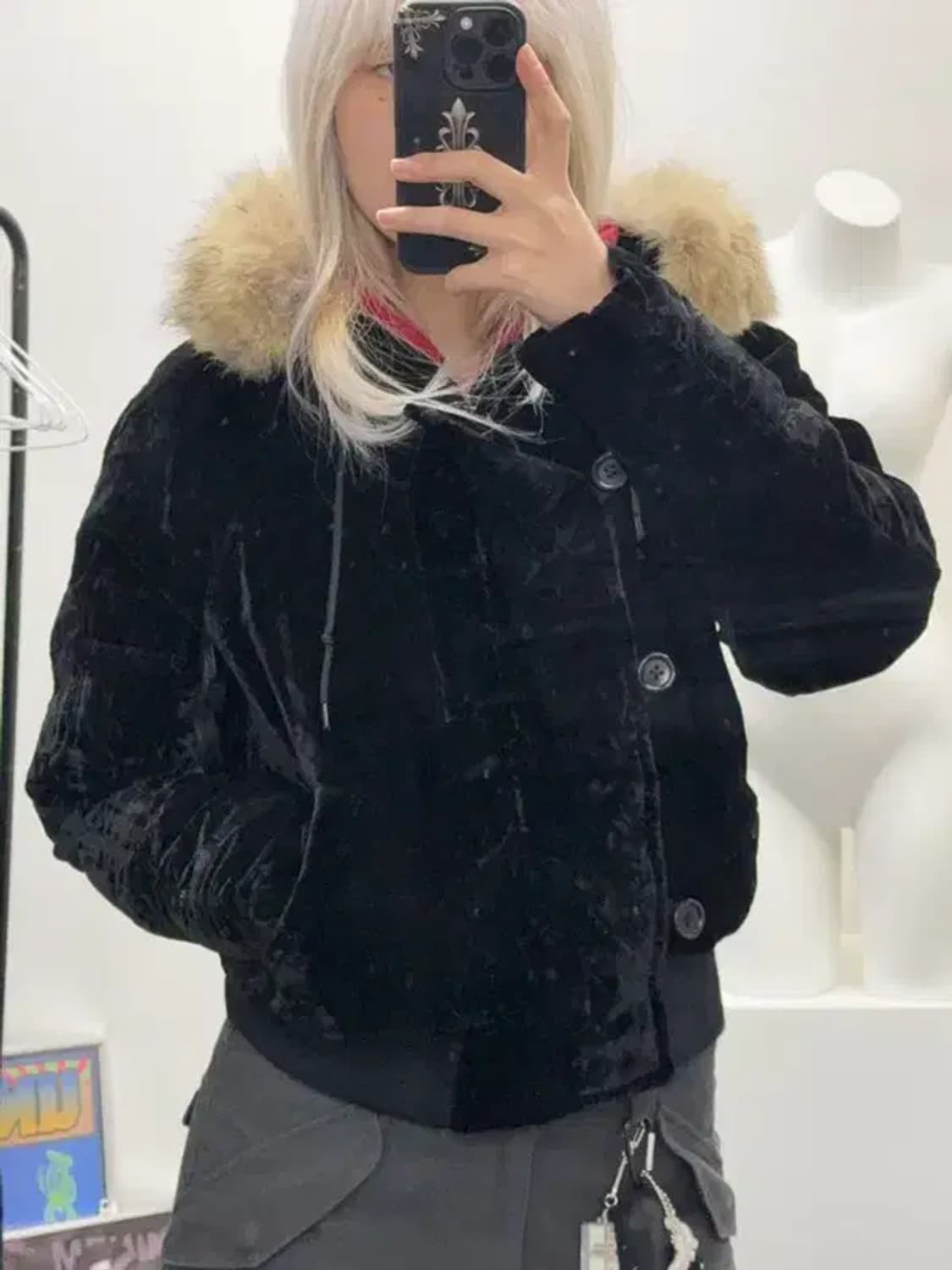 폴로 벨벳 N2B 야상 블랙 자켓 상품이미지1