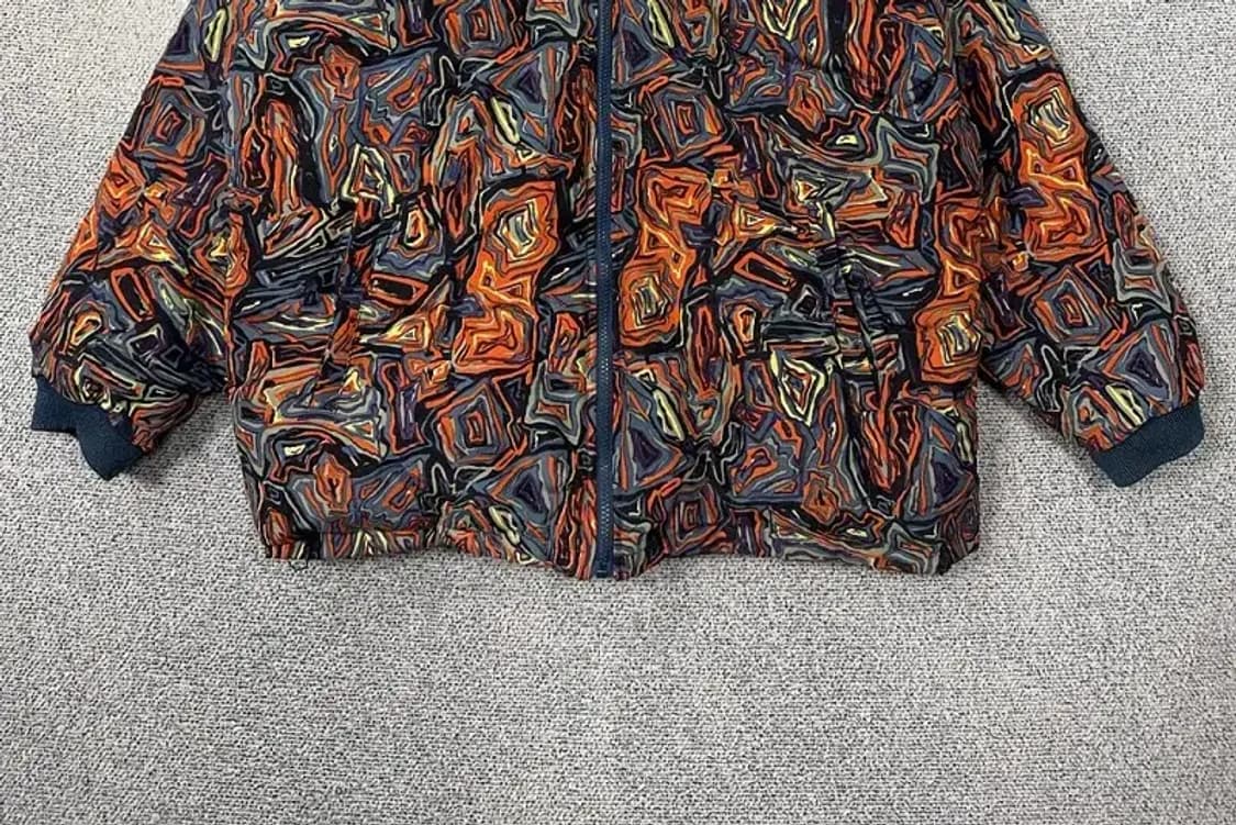 나이키 90s 올드스쿨 기하학 패턴 덕다운 오버 사이즈 블루종 패딩105 상품이미지4