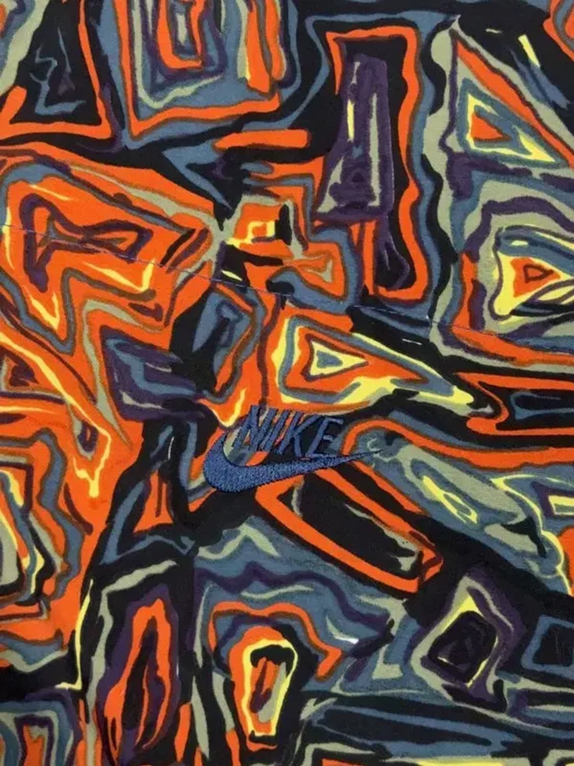 나이키 90s 올드스쿨 기하학 패턴 덕다운 오버 사이즈 블루종 패딩105 상품이미지7