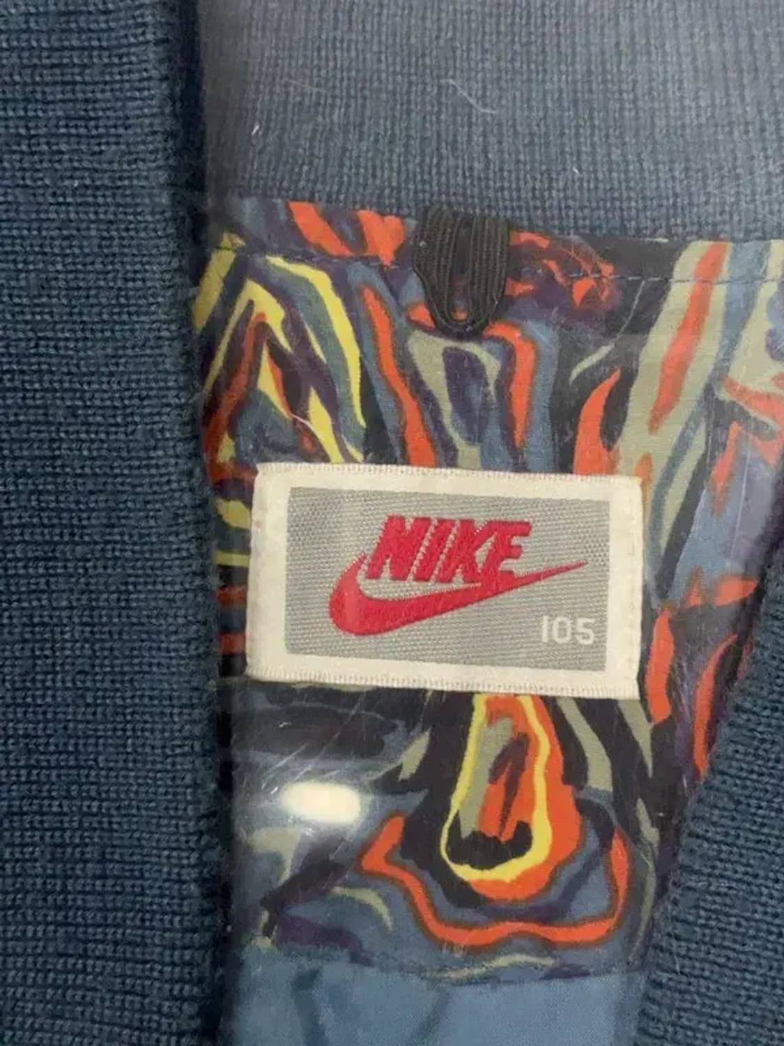 나이키 90s 올드스쿨 기하학 패턴 덕다운 오버 사이즈 블루종 패딩105 상품이미지8