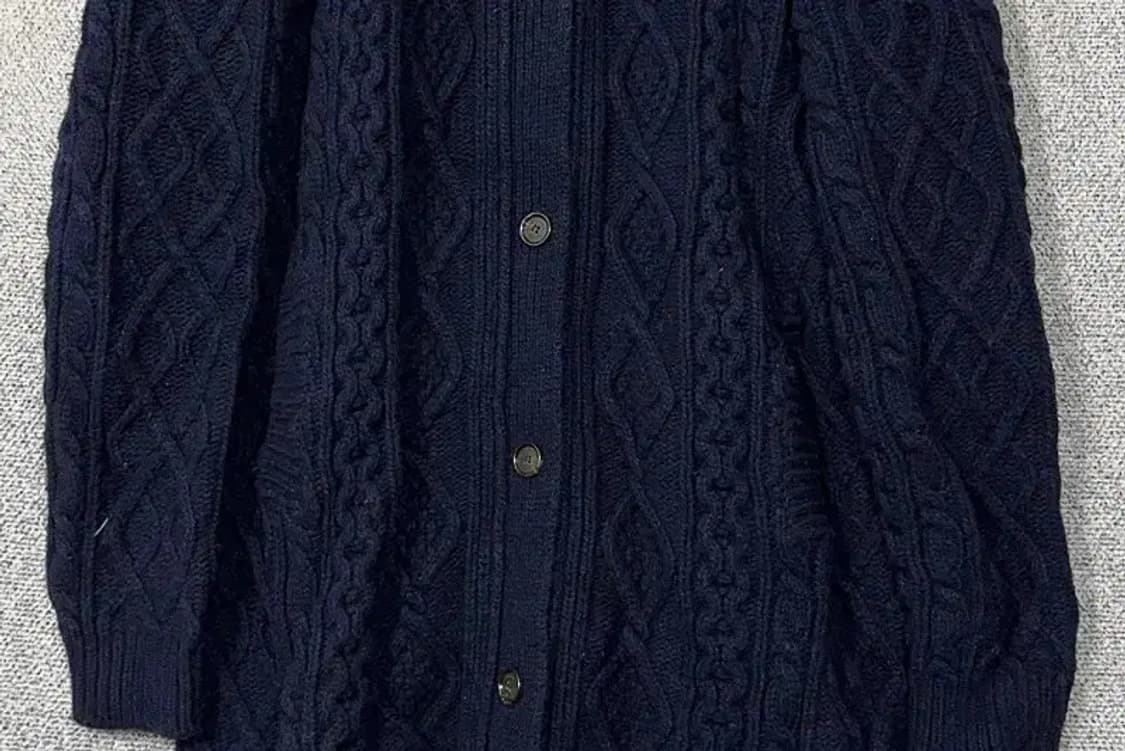 인스턴트 펑크 네이비 울 케이블 니트 가디건 FREE 상품이미지4