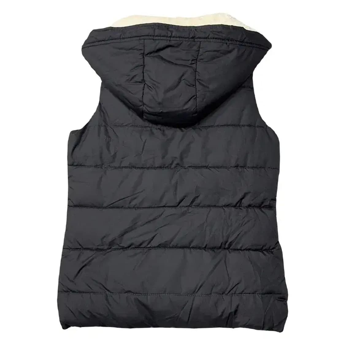 아베크롬비 블랙 자수 로고 양털 패딩 조끼 S 상품이미지2