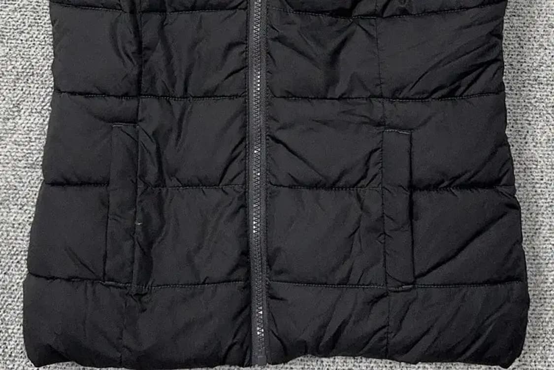 아베크롬비 블랙 자수 로고 양털 패딩 조끼 S 상품이미지4